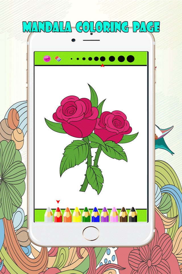 Mandalas and Florist Coloring Book For Adult : Best Colors Therapy Stress Relieving  Free screenshot 2