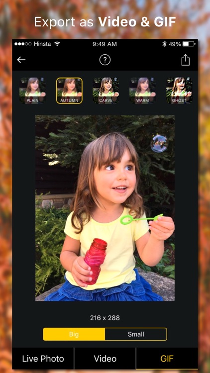 Filter for Live Photo & convert to video & gif
