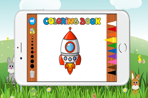 World Rocket Coloring Book for Kids Game Free screenshot 2