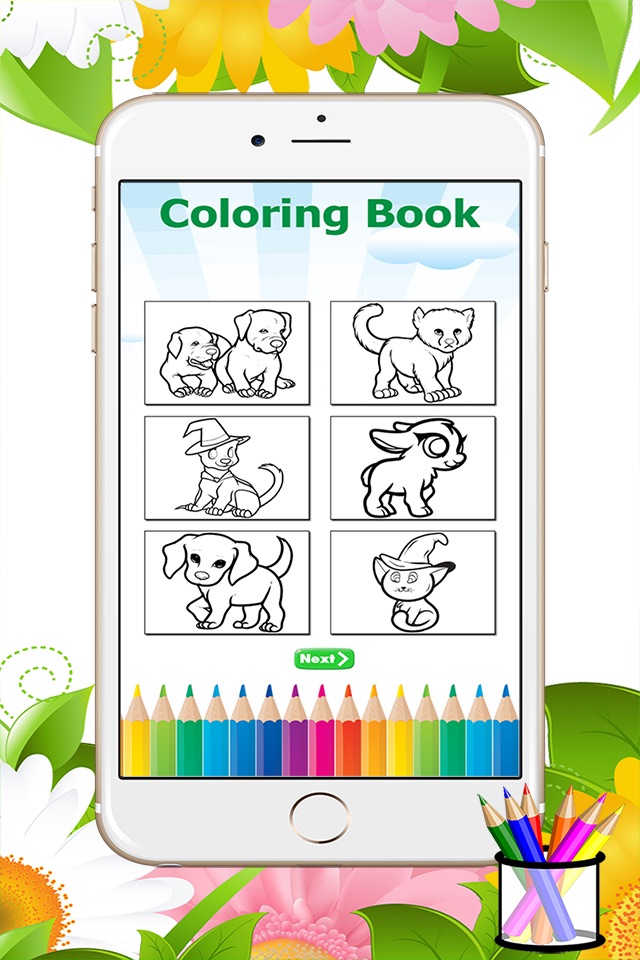 Cat&Dog Coloring Book-Learn Drawing and Painting For Kids screenshot 3