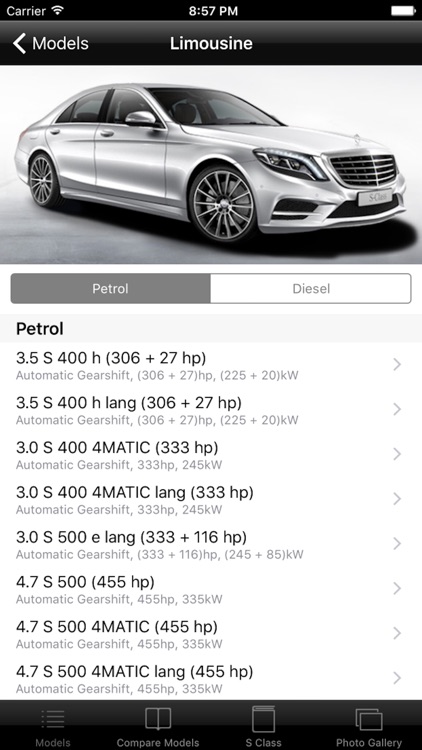 Specs for Mercedes Benz S-Class 2015 edition