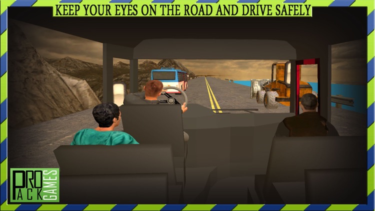 Dangerous Mountain & Passenger Bus Driving Simulator cockpit view - Dodge the traffic on a dangerous highway