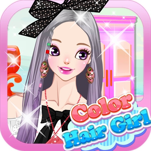 Color Hair Girl - Fashion Beauty Makeup Diary, Kids Games Icon
