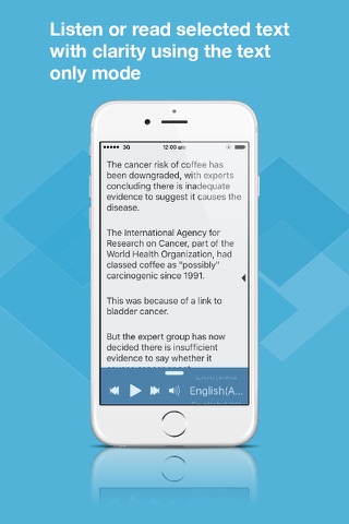 Echo Browser Free - Text to Speech Web Browser and RSS Reader screenshot 3