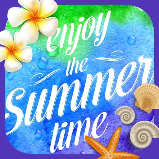 Enjoy The Summer Time Cards & Typography icon