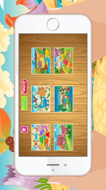 Dinosaur Games for kids Free ! - Cute Dino Train Jigsaw Puzzles for Preschool and Toddlers screenshot-4