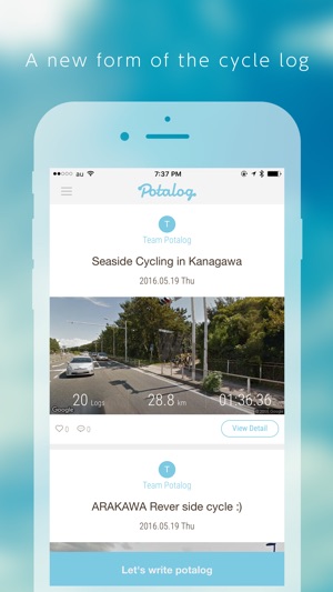 Potalog : New form of the cycle log app