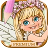 Fairies Coloring Book Paint princesses tales - Premium