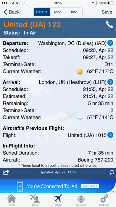 FlightView Free - Real-Time Flight Tracker and Airport Delay Status screenshot
