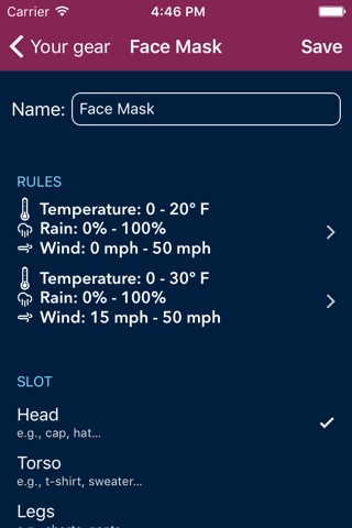 Geared to Run: What to wear running based on weather screenshot 3