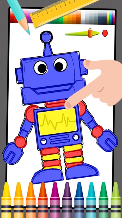 Robot Kids Coloring Book Game