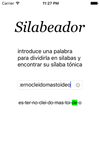 Silabeador screenshot 2