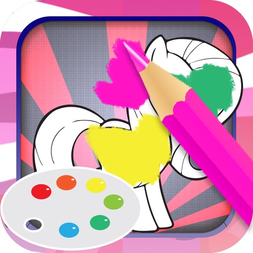 Magic Color Book Game For Kids: Horse Little Pony Version Icon