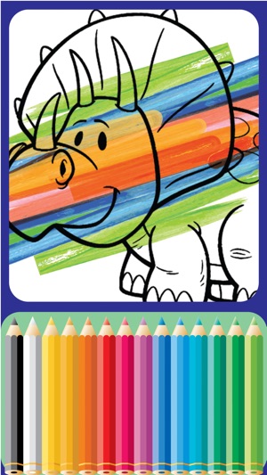 Dinosaurs Village coloring page for boys Seventh Edition(圖1)-速報App