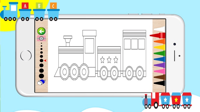 Train Coloring Book For Kids - Vehicle Coloring Book for Chi(圖2)-速報App