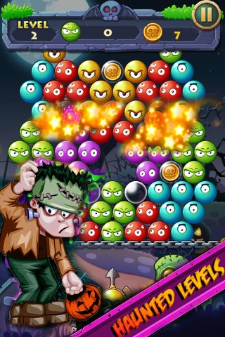 Hallowen Bubble: Shoot Zombi Cazry screenshot 2