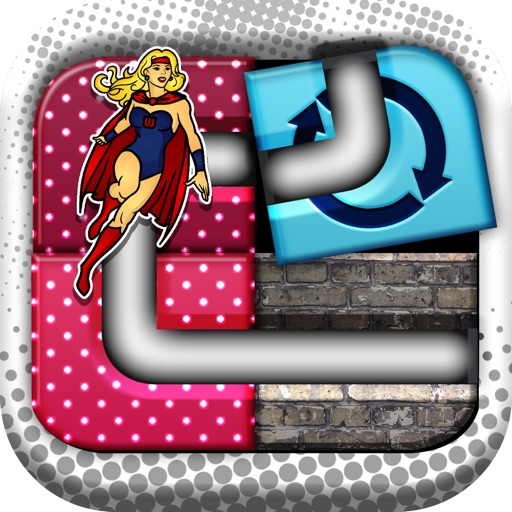 Rolling Me – Connect Pipe For Superheroes Woman Puzzle Game Free