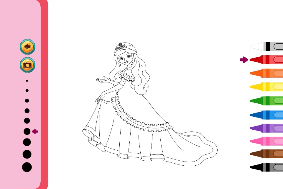 Princess Coloring Book - Painting Game for Kids screenshot 3