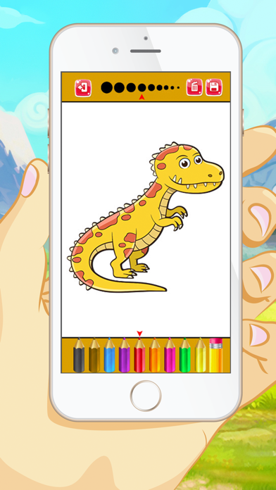 恐竜ぬりえ帳 - 教育ぬりえゲーム無料 ！子供と幼児のためののおすすめ画像1