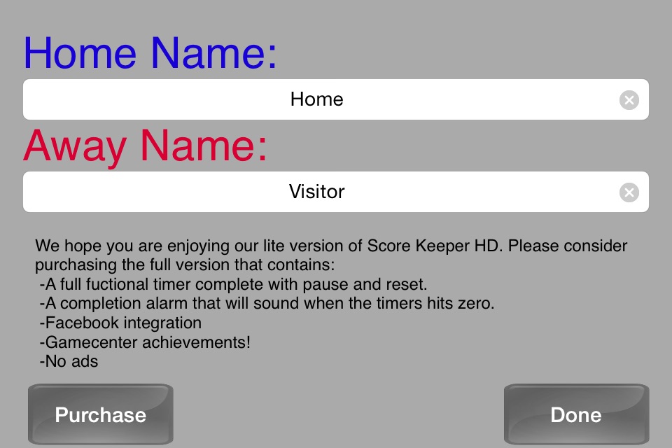 Score Keeper HD Lite screenshot 3