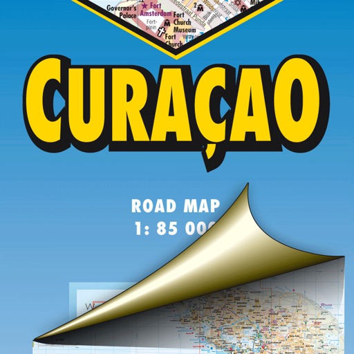 Curacao. Road map. icon