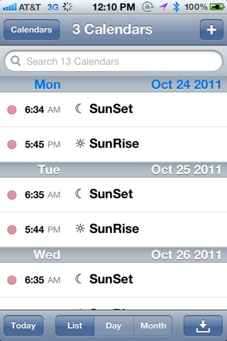 SunRise/SunSet Cal screenshot 4
