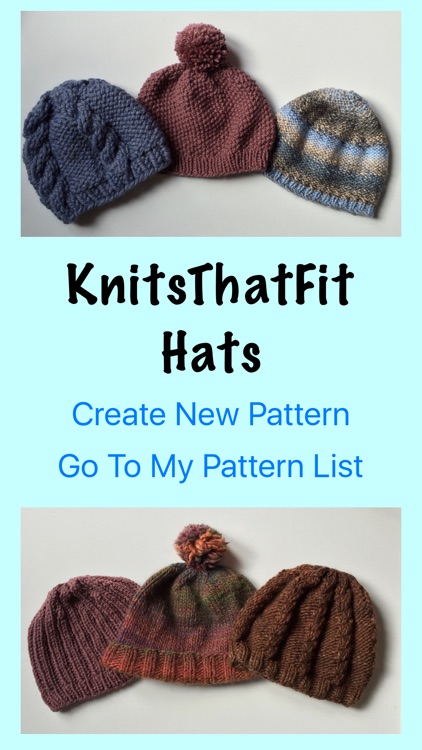 KnitsThatFit Hat Knitting Patterns Customisable!