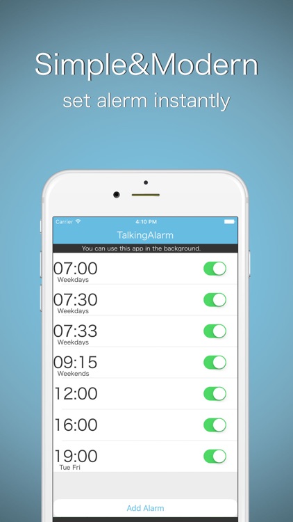 Talking Alarm Clock -free app with speech voice