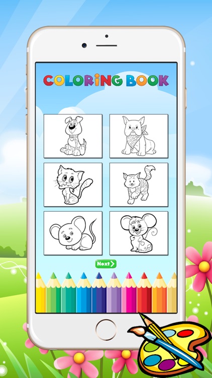 Dog & Cat Coloring Book - All In 1 Drawing Paint And Color Games for Kid screenshot-4