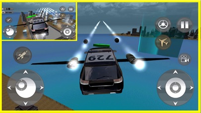 How to cancel & delete Floating Police Car Flying Cars – Futuristic Flying Cop Airborne flight Simulator FREE game from iphone & ipad 1