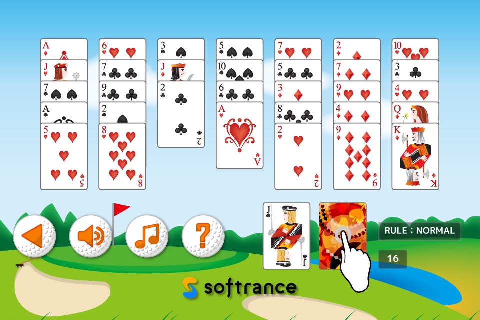 Golf Solitaire - Pick your set of rules and hop straight into the fun! screenshot 2