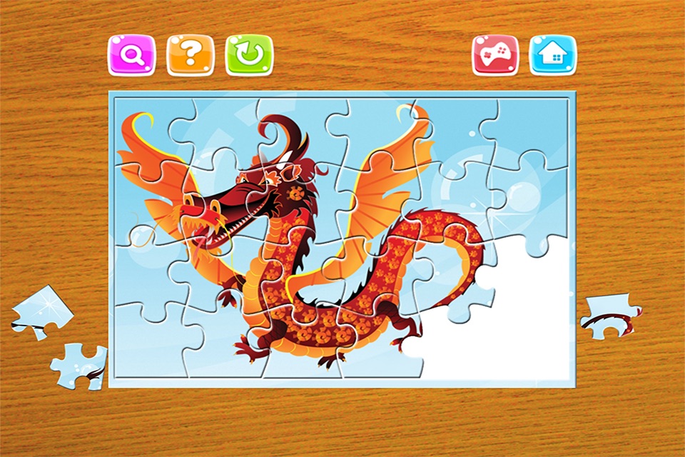 Dinosaur And Dragon Puzzle - Dino Jigsaw Puzzles For Kids Toddler and Preschool Learning Games screenshot 3