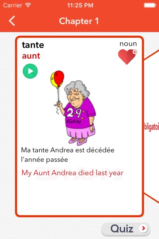 French Vocabulary Flashcards - Memory Trainer screenshot 4