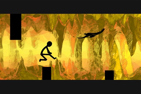 Stick-Man Cave Runner Free screenshot 2