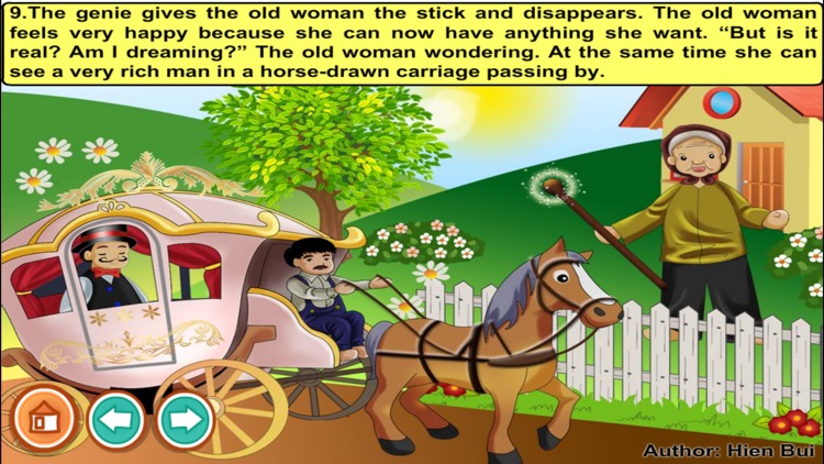 A greedy old woman (story and games for kids)