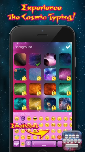 太空鍵盤免費 – 自訂銀河星星主題iPhone美麗字体(圖3)-速報App