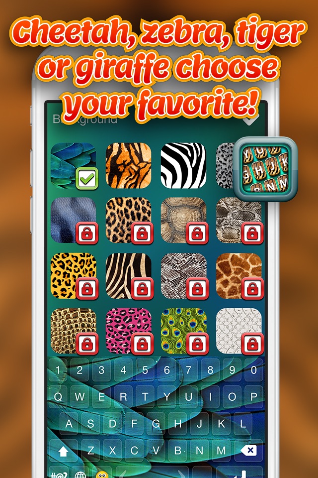 Animal Print Keyboard – Zoo Skins and Fashion Background Themes for Custom Keyboards screenshot 4