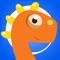 Cartoon Dinosaur puzzle - animated game for toddlers
