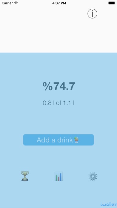 iwater LITE | あなたの体のバランスのための水分補給を毎日追跡および飲料水のリマインダーのスクリーンショット1 iwater LITE | あなたの体のバランスのための水分補給を毎日追跡および飲料水のリマインダーのスクリーンショット1
