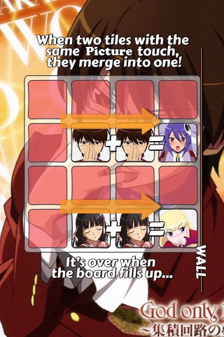 2048 PUZZLE " The World God Only Knows " Edition Anime Logic Game Character.s screenshot 2