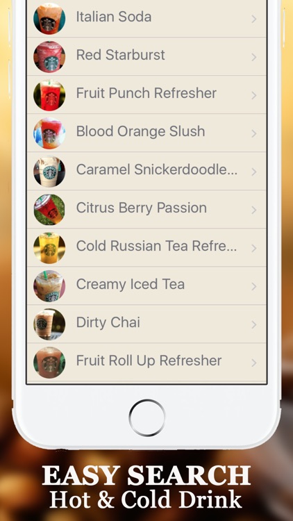 Secret Menu for Starbucks - Coffee, Tea, Cold & Hot Drinks Recipes card Prices and Locations screenshot-3
