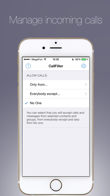 Call Filter - reject unwanted calls