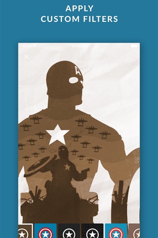 Wallpapers - Captain America Edition + Filters screenshot 2