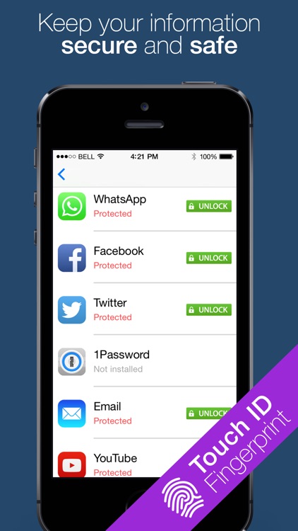 Fingerprint Shield - Password protected shortcuts for apps