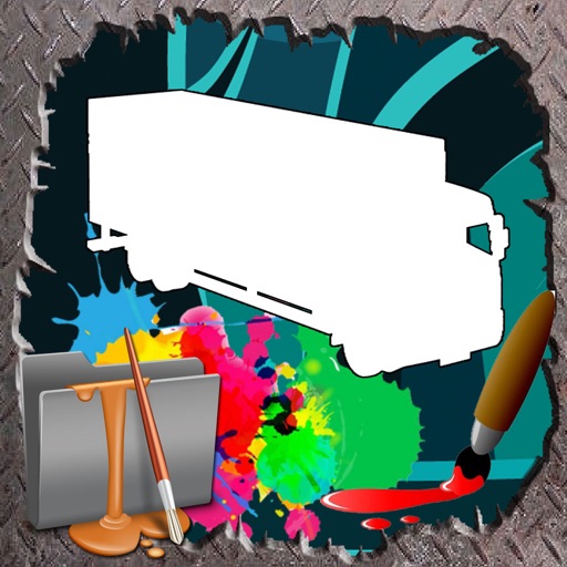 Coloring Page For Kids Game truck Edition Icon