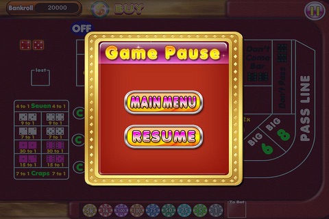 Monte Carlo Craps - Best Craps Casino Game screenshot 3