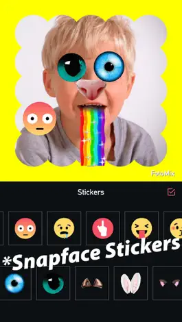 Game screenshot FotoMix for Snapchat,Photo Collage,Text,Reaction Stickers,Shape Borders,Filters apk