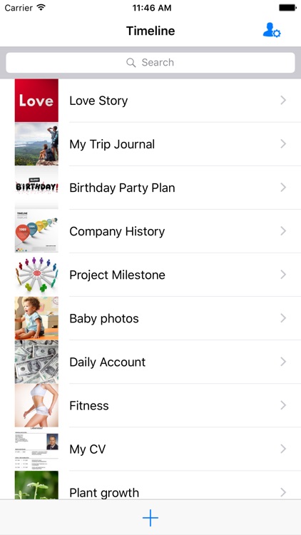 Timeline Notebook - create colorful timeline of events