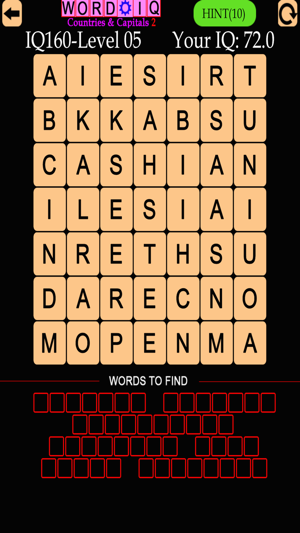 Word IQ Countries and Capitals 2