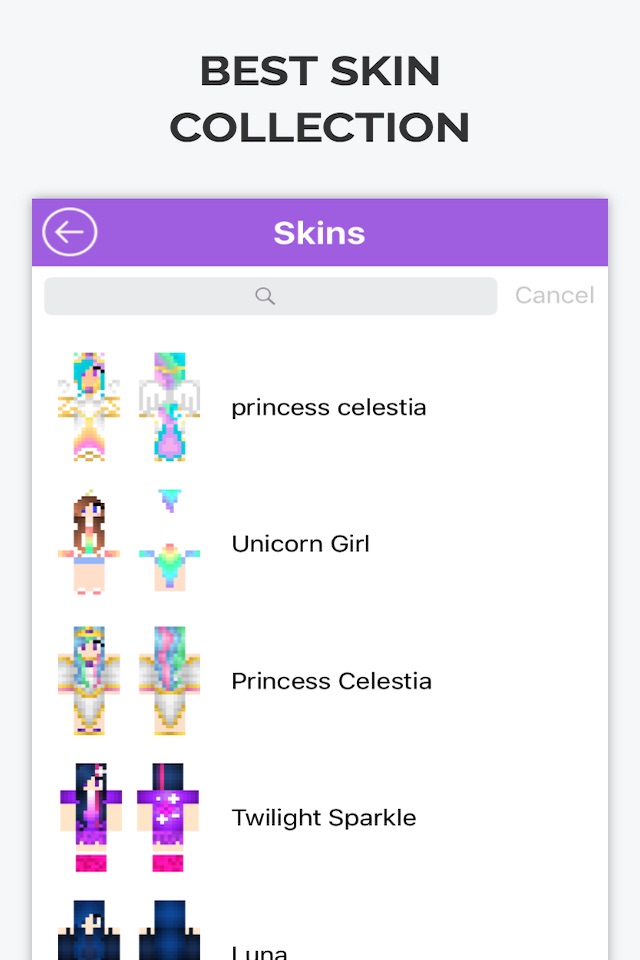 Sweet Pony Skins for Mineraft PE Free screenshot 2